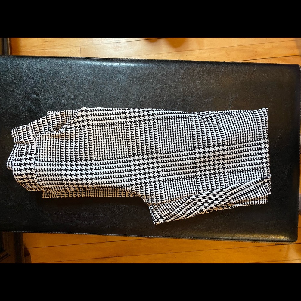 White and black slacks
